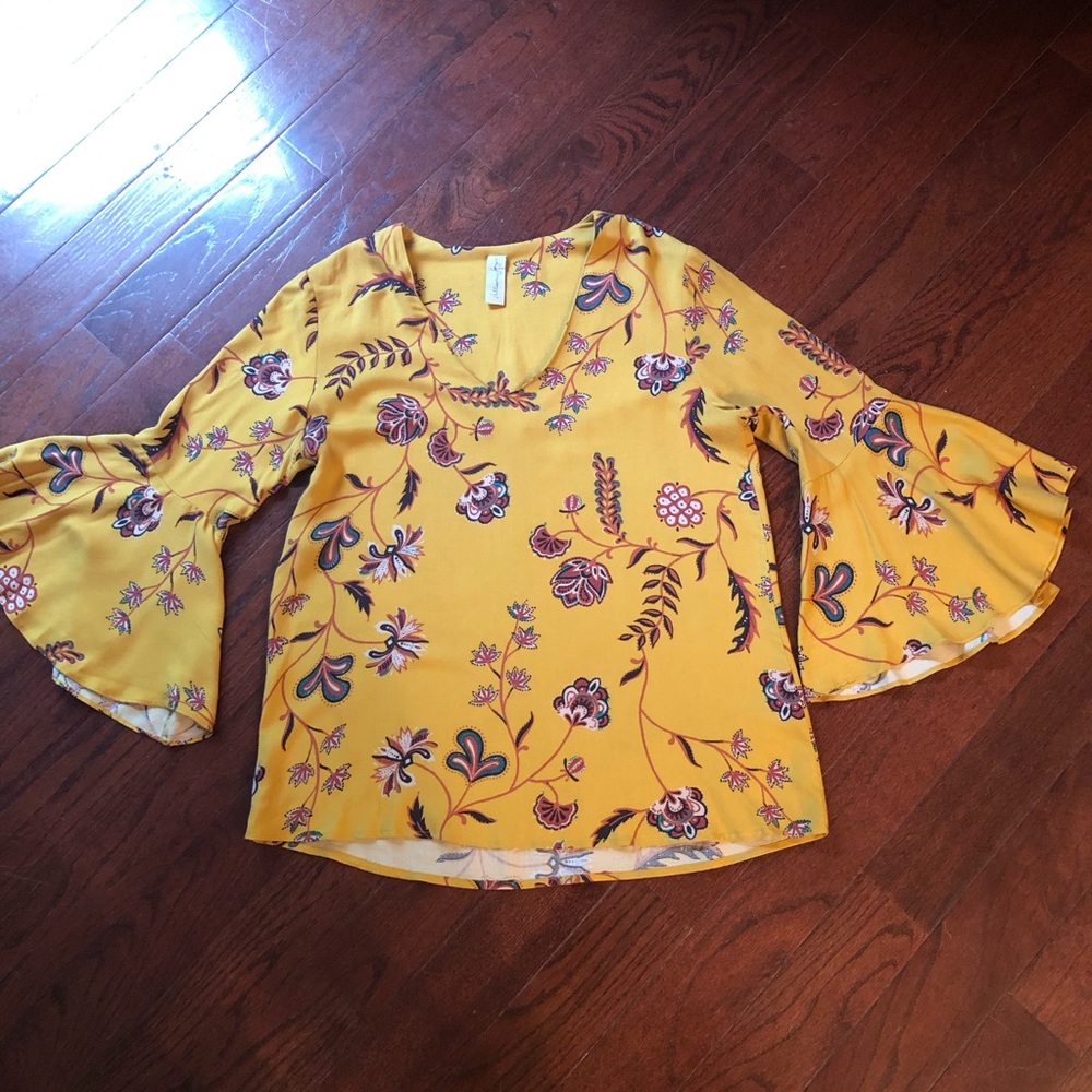 Allison Joy bell sleeve top